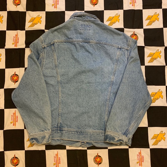 Vintage Lee Sports Jean Jacket Size Large 90s - Picture 3 of 4
